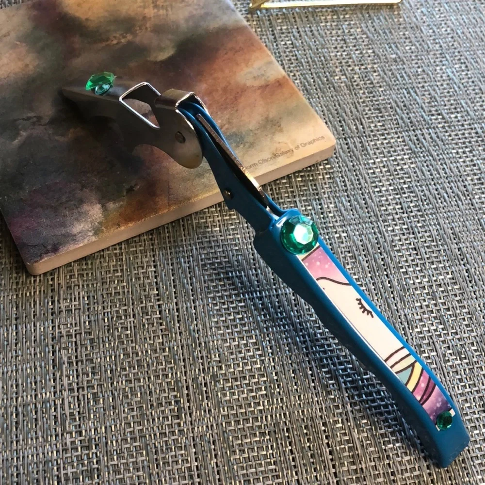 #58b 🦄NWOT Blinged Out Corkscrew with Rainbow Unicorn Vibes🦄